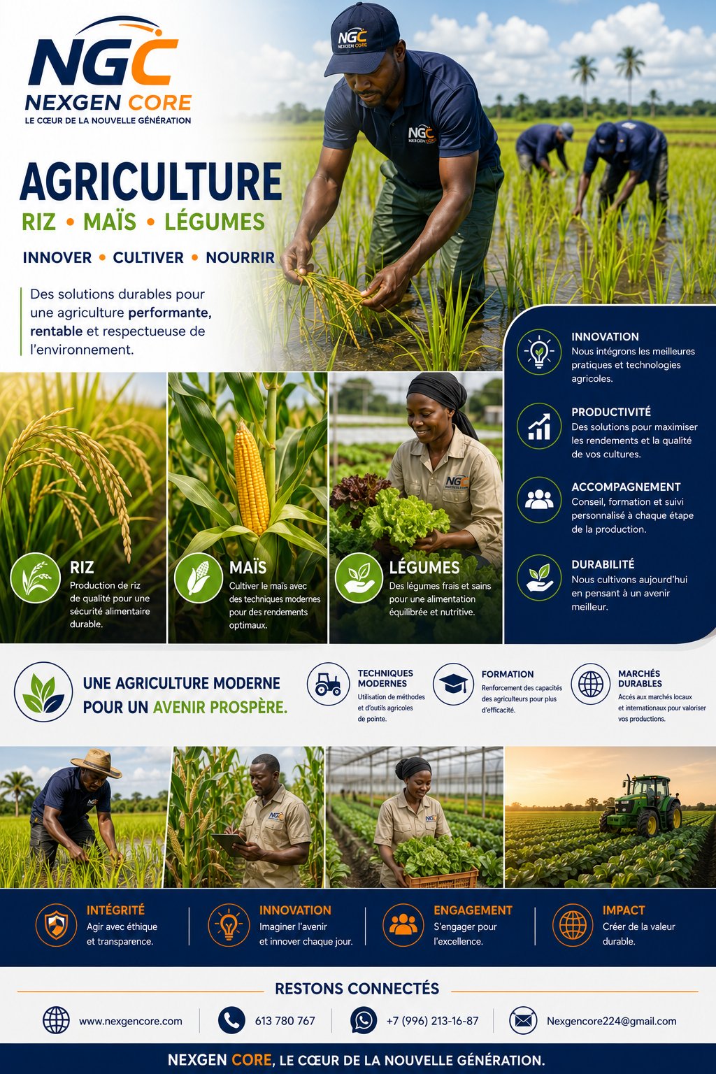 NexGen Core Agriculture — riz, maïs, légumes